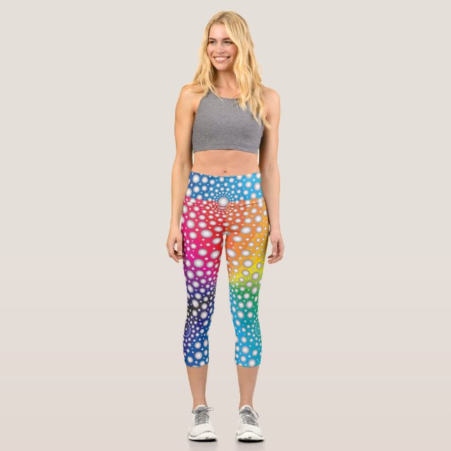 Circles Mandala 2 Capri Leggings (Vorderseite)