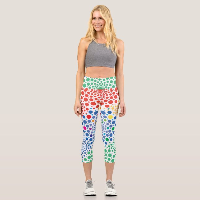 Circles Mandala 3 Capri Leggings (Vorderseite)