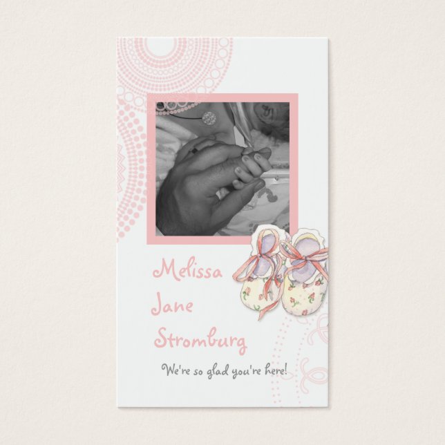 Circles 'n Hinterns, Baby Girl Dusche Einladung (Vorderseite)