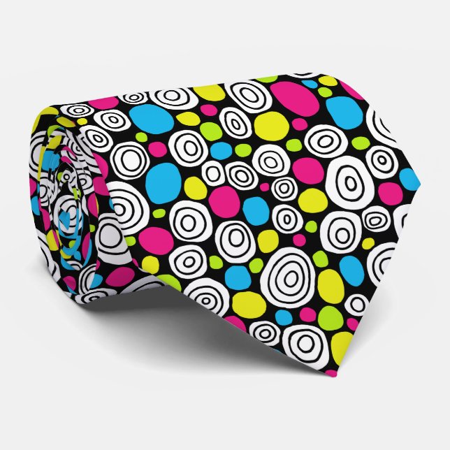 Circles Pattern 210819 - Colors 02 Krawatte (Gerollt)