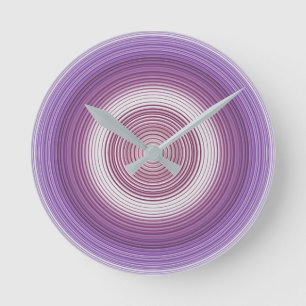 Circles - Purple Blue Runde Wanduhr