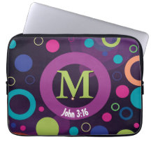 Circles Scripting Monogramm Personalisiert LILA