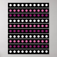 Circles Stripes White Pink Lila Black Background
