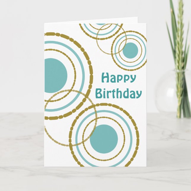 Circles Trio Birthday Card Karte (Vorderseite)