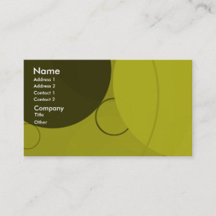 Circles Yellow Background Business Card Visitenkarte