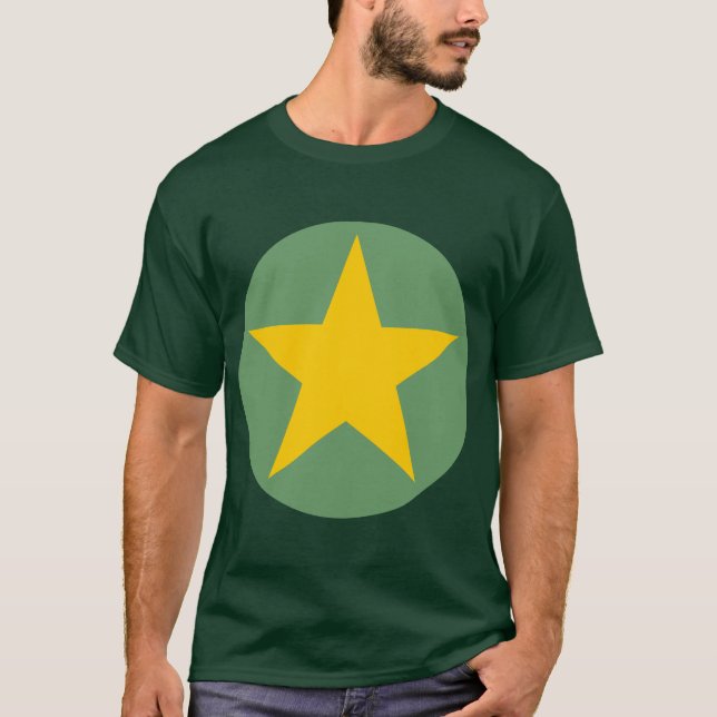 Circlone Star - Amber mit Army Green T-Shirt (Vorderseite)