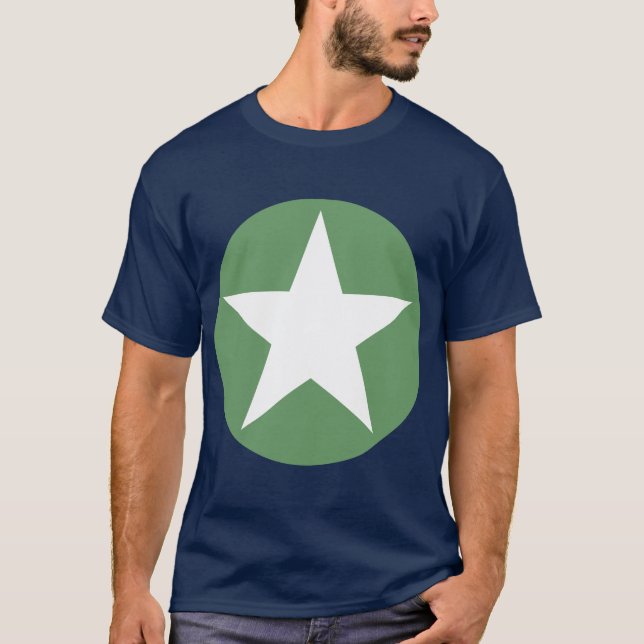 Circlone Star - Weiß mit Army Green T-Shirt (Vorderseite)