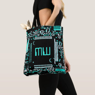 Circuit Aqua 2 Monogramm Totbeutel Aqua Back