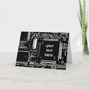 Circuit B&W 2 "Dein Text"-Grüße-Karte Karte