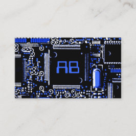Circuit Blue 2 "monogramm Visitenkartenvorlage Visitenkarte