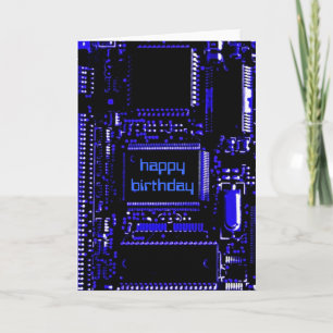Circuit Blue "Happy Birthday"-Kartenvordertext Karte