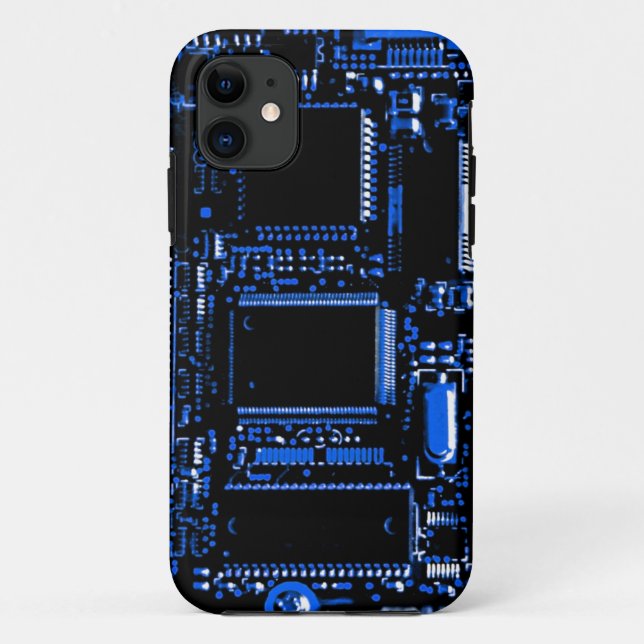 Circuit Blue iPhone Gehäuse Case-Mate iPhone Hülle (Rückseite)
