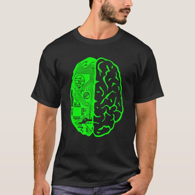 Circuit Board Computer & Brain Ai Learning & Techn T-Shirt (Vorderseite)