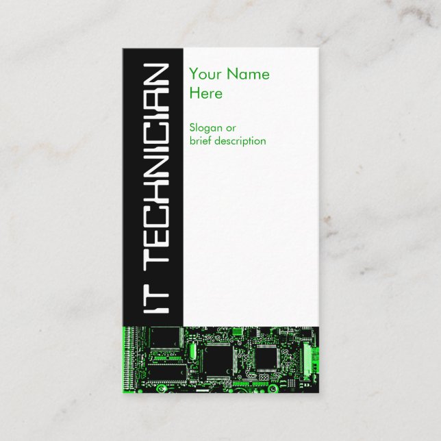 Circuit Green 2 "IT Technician" Visitenkarte (Vorderseite)