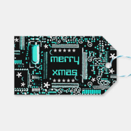 Circuit Light Blue 2 "Merry Xmas", blau hinten Geschenkanhänger