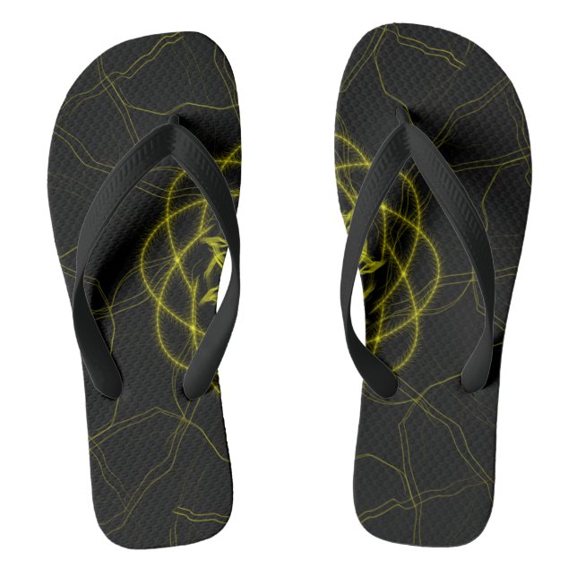 Circuit Pulse – futuristische Fraktalkunst Flip Flops (Fußbett)