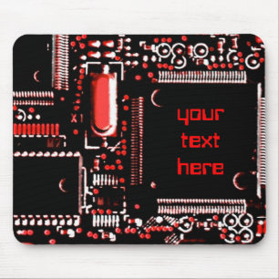 Circuit Red 2 "Dein Text"-Mouspad Mousepad