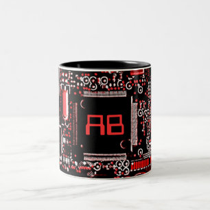 Circuit Red 2 Monogramm Tasse