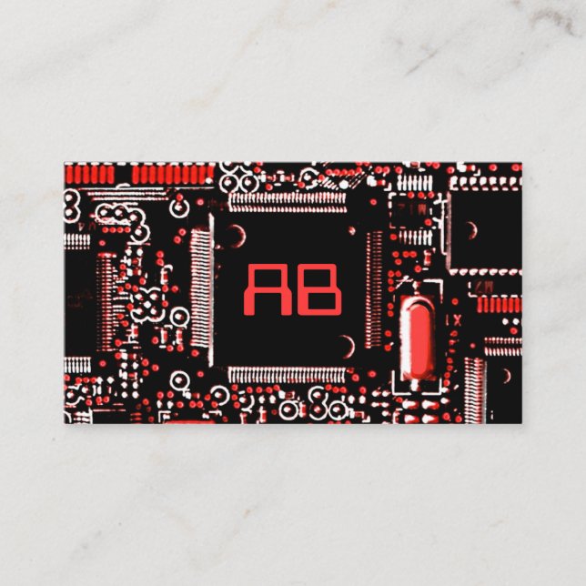 Circuit Red 2 "monogramm Visitenkarte (Vorderseite)