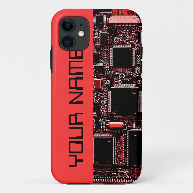 Circuit Red 2 "Name" iPhone 5 Gehäuseseite rot Case-Mate iPhone Hülle (Rückseite)
