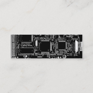 Circuit Schwarz und Weiß 2 Visitenkartenmagazin Mini Visitenkarte