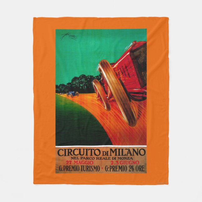Circuito Di Mailand Vintages PosterEurope Fleecedecke (Vorderseite)