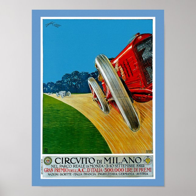 Circuito di Milano Poster (Vorne)