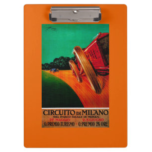 Circuito Di Milano Vintage Poster Europa Klemmbrett