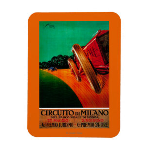 Circuito Di Milano Vintage Poster Europa Magnet