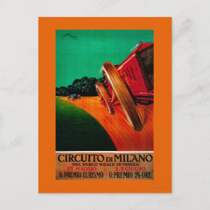 Circuito Di Milano Vintage Poster Europa Postkarte