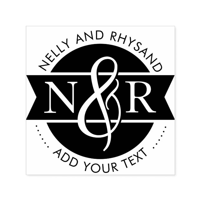 Circular Associate Initials & Amperand Business Permastempel (Design)