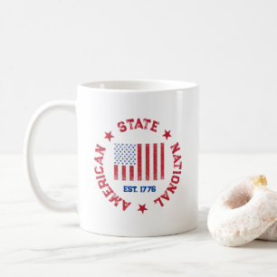 Circular Briefmarke American Staat National Est 17 Kaffeetasse