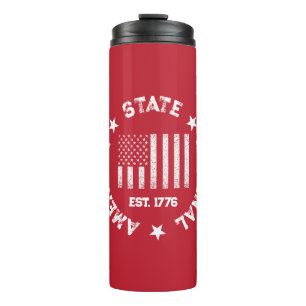 Circular Briefmarke American Staat National Est 17 Thermosbecher