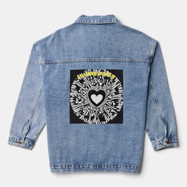 "Circular Celebration: Women's Denim Jacket with ' Jeansjacke (Rückseite)