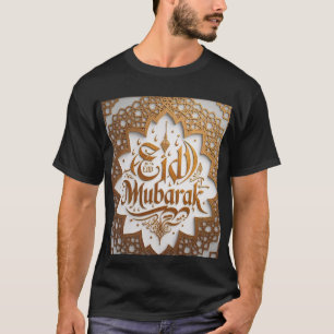 Circular Elegance Eid Mubarak Mens Tshirt