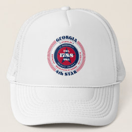 Circular Georgia Staat Patriotic Trucker Hat Truckerkappe