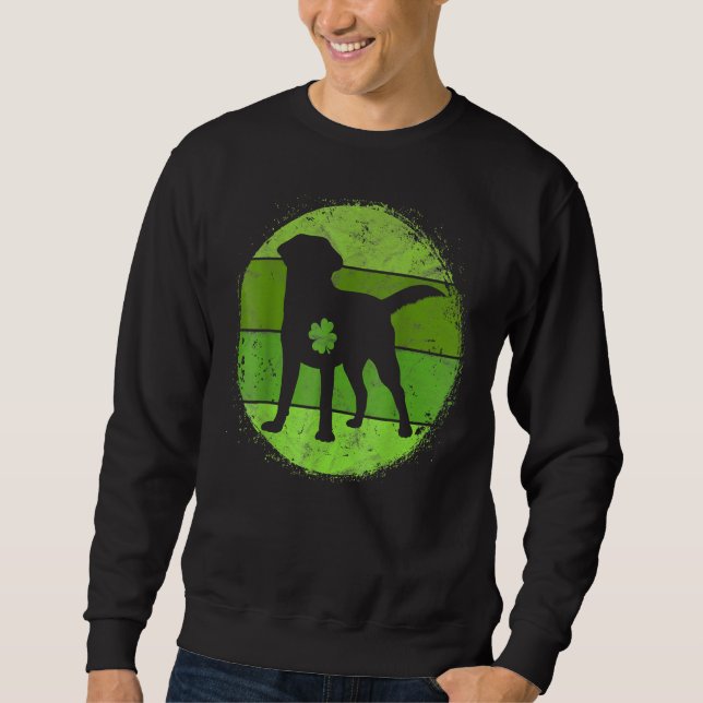 Circular Labrador Irish Kleeblatt Dog St Patrick's Sweatshirt (Vorderseite)