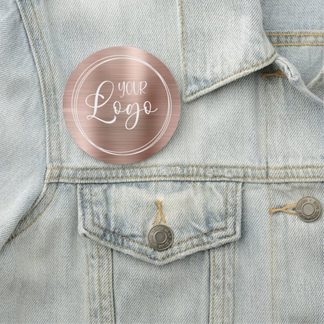 Circular Metallic Rose Gold-Logo Namensschild (Beispiel)