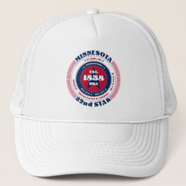 Circular Minnesota Staat Patriotic Trucker Hat Truckerkappe