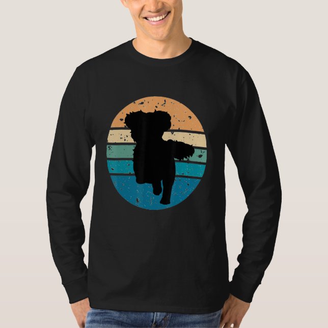 Circular Retro Shih Tzu Eigentümer Eltern Kleiderh T-Shirt (Vorderseite)