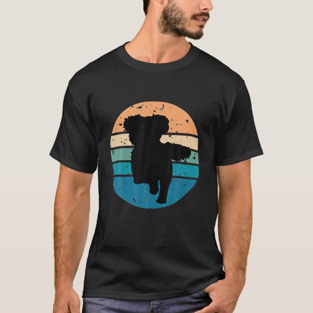 Circular Retro Shih Tzu Eigentümer Geschenkeltern  T-Shirt (Vorderseite)