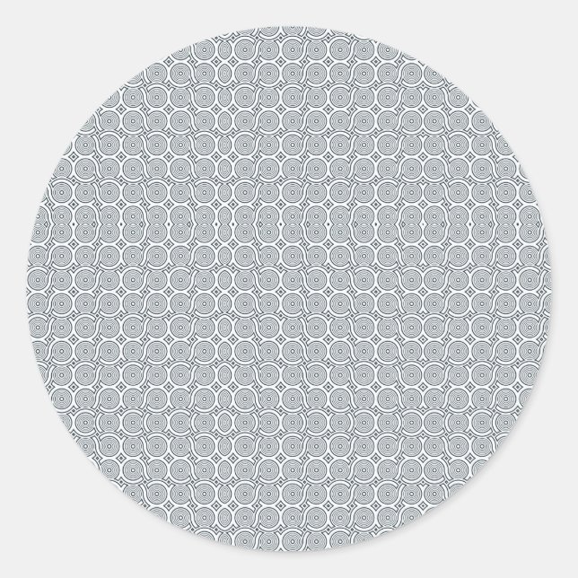Circular sticker with a detailed geometric pattern (Vorderseite)