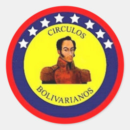 Circulos Bolivarianos Runder Aufkleber