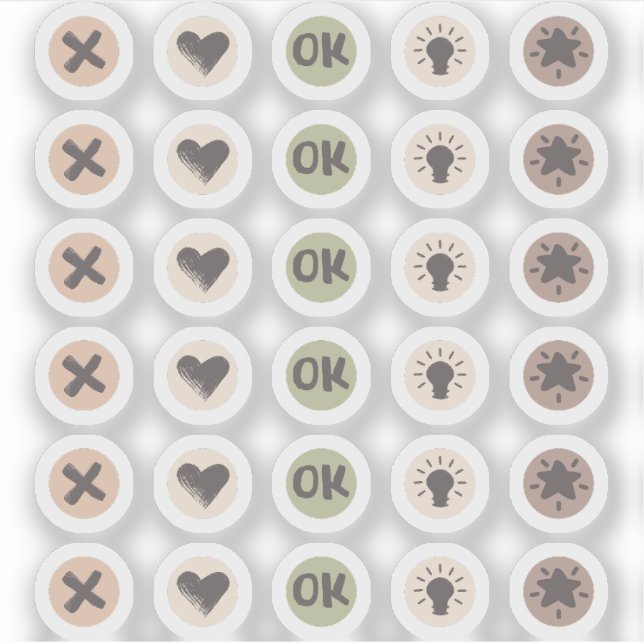 Círculos de doodles para la planificación aufkleber (Vorderseite)