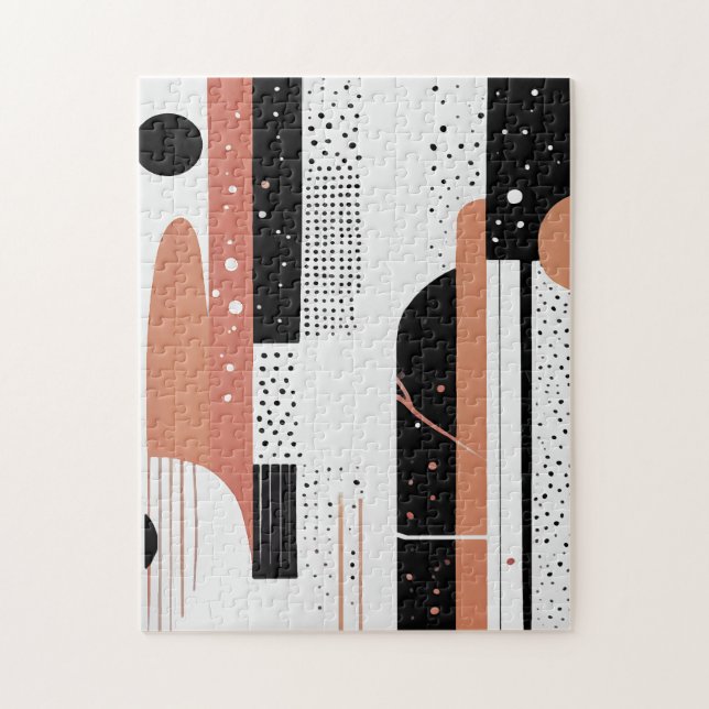 círculos y formas abstractas boho  puzzle (Vertikal)