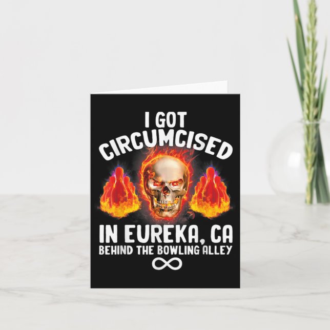 Circumcised Bowling Eureka Ca Funny Odly spezifisc Karte (Vorderseite)
