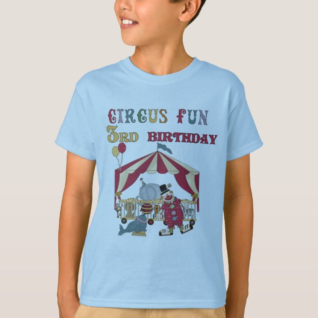 Circus 3. Geburtstagsgeschenke T-Shirt (Vorderseite)