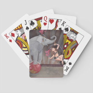 Circus Acrobat Elephant Playing Cards Wasserfarbe Spielkarten
