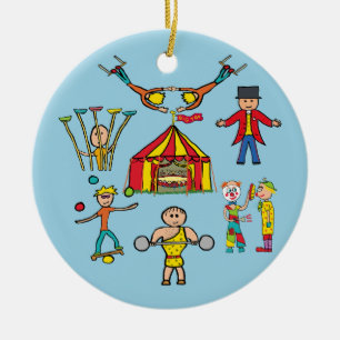 Circus Acts Keramik Ornament