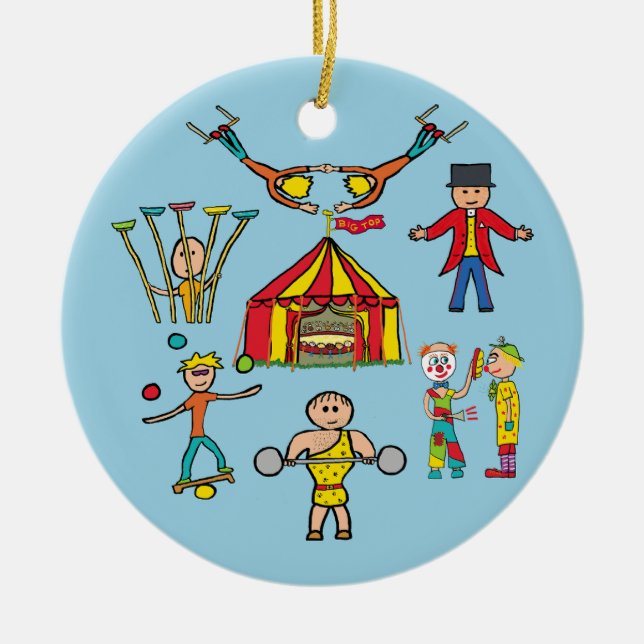 Circus Acts Keramik Ornament (Vorne)